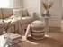 Wohnling Sitzhocker mit Stauraum, Wolle, beige, rund (WL7.794)