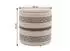 Wohnling Sitzhocker mit Stauraum, Wolle, beige, rund (WL7.794)