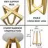 Tendance Hocker weißes MDF-Tablett, Bambusbeine (96108210)