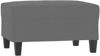 vidaXL Fu&szlig;hocker Mikrofasergewebe dunkelgrau 70x55x41cm (353229)