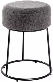 HAKU Sitzhocker anthrazit, schwarz, MDF/Metall, &Oslash;30x46cm (20544)