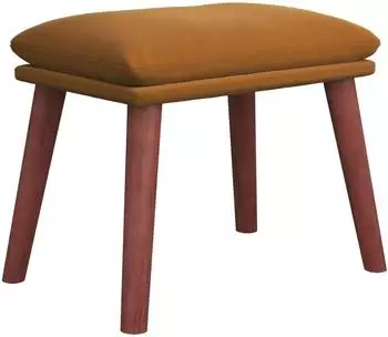 vidaXL Polsterhocker Samt Braun 45x29,5x35cm