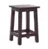 Xtradefactory Madero Rustikaler Holzhocker Recyclingholz Dunkelbraun 48x30x30cm