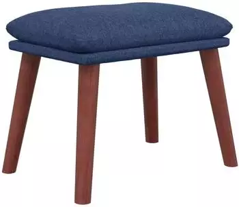 vidaXL Fu&szlig;hocker Stoff Blau 45x29,5x35cm