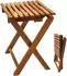 Spetebo Klapphocker Akazienholz natur geölt, Teak-Look, 37x29cm (985240)