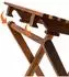Spetebo Klapphocker Akazienholz natur geölt, Teak-Look, 37x29cm (985240)