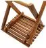 Spetebo Klapphocker Akazienholz natur geölt, Teak-Look, 37x29cm (985240)