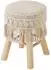 Atmosphera Hocker Makramee und Holz (ATM-157154)