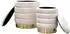 Lookway Mirelle Pouf-Set gepolstert, beige, mit Stauraum (800001220911)