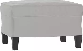 vidaXL Fußhocker hellgrau 60x50x41cm Mikrofasergewebe (349342)