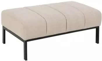 Actona Caix Sitzhocker rechteckig, beige, 100x41x61cm