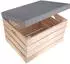 Creative Deco Gepolsterter Sitzhocker mit Stauraum, Holz, 50x40x35cm