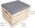 Creative Deco Gepolsterter Sitzhocker mit Stauraum, Holz, 50x40x35cm