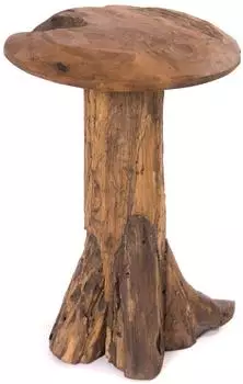 Xtradefactory Baumstamm Hocker Teak 47cm