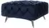 S-Style Möbel Chesterfield Polsterhocker marineblau, Samt, Metallfüße, 80x45x80cm