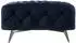 S-Style Möbel Chesterfield Polsterhocker marineblau, Samt, Metallfüße, 80x45x80cm