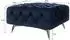 S-Style Möbel Chesterfield Polsterhocker marineblau, Samt, Metallfüße, 80x45x80cm