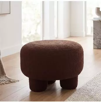 MCW Hocker Q49 Boucl&eacute; 55cm, dunkelbraun (101473)