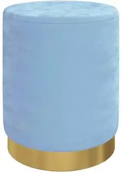 vidaXL Runder Aufbewahrungshocker hellblau, Samt, 31x37cm (340291)