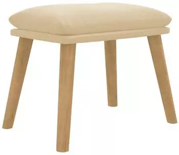vidaXL Polsterhocker Samt cremeweiß 45x29,5x35cm (341444)