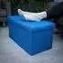 Intirilife Faltbare Sitzbank mit Stauraum, Stoff, ozeanblau, 76x38x38cm (IL-100487)