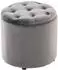 CLP Pantin Pouf mit Stauraum Chesterfield Samt grau (312648)