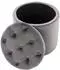 CLP Pantin Pouf mit Stauraum Chesterfield Samt grau (312648)