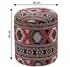Finebuy Sitzhocker mit Stauraum, Stoff, rund, mehrfarbig, Boho (FB117695)