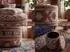 Finebuy Sitzhocker mit Stauraum, Stoff, rund, mehrfarbig, Boho (FB117695)