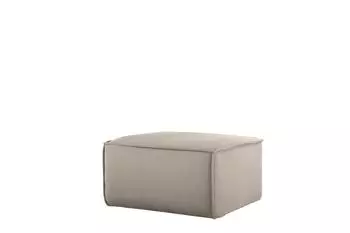 Fun Möbel CELES PREMIUM Polsterhocker Velvet Sand, 65x65cm