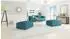 S-Style Möbel Hocker Nova Cord, türkis, Buchenholz, 93x46x73cm