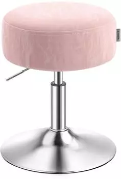 Vasagle Schminkhocker, höhenverstellbar, 360° drehbar, PU, pastellrosa