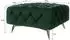 S-Style Möbel Chesterfield Polsterhocker flaschengrüner Samt, Metall, 80x45x80cm