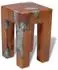 vidaXL Hocker Teak Massivholz und Harz 30x30x40cm (243470)