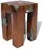 vidaXL Hocker Teak Massivholz und Harz 30x30x40cm (243470)