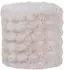 Woood Olven Hocker, rund, flauschiger Bezug, natur, 46x46x46cm