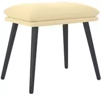 vidaXL Fu&szlig;hocker Cremewei&szlig; 45x29,5x35 cm Samt