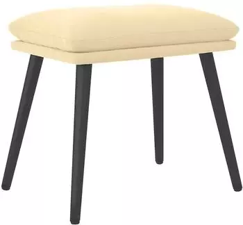 vidaXL Fußhocker Samt cremeweiß 45x29,5x35cm