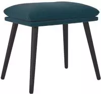 vidaXL Fu&szlig;hocker Blau 45x29,5x35 cm Samt