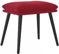 vidaXL Fu&szlig;hocker Weinrot 45x29,5x35 cm Samt