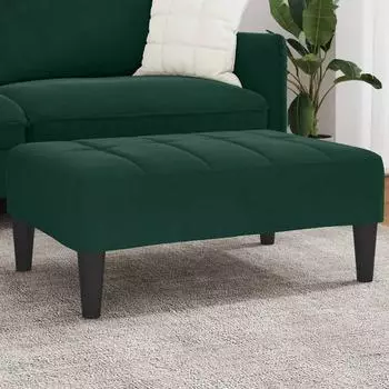 vidaXL Fu&szlig;hocker Samt dunkelgr&uuml;n 77x55x31cm