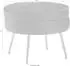 SalesFever Calm Sitzpouf rund, Samt dunkelblau, Beine gold (371824)