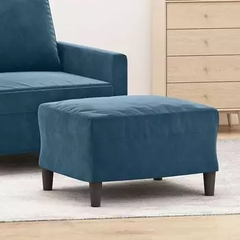 vidaXL Fußhocker blau 60x50x41cm Samt (349302)
