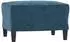 vidaXL Fußhocker blau 60x50x41cm Samt (349302)