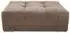 luma-home Polsterhocker XXL Cord, braun/taupe, Federkern, 120x120x39cm (15178)