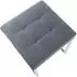 CLP Barci Sitzhocker 2er-Set, gepolstert, Edelstahlgestell, grau