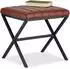 Relaxdays Sitzhocker gepolstert, Kunstleder, Metall, 46x47x42cm (10049957)
