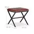 Relaxdays Sitzhocker gepolstert, Kunstleder, Metall, 46x47x42cm (10049957)