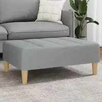 vidaXL Fu&szlig;hocker Hellgrau 77x55x31 cm Stoff