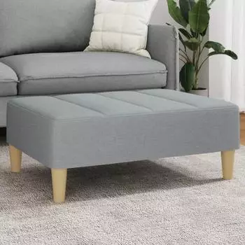 vidaXL Fußhocker Stoff hellgrau 77x55x31cm (4007389)